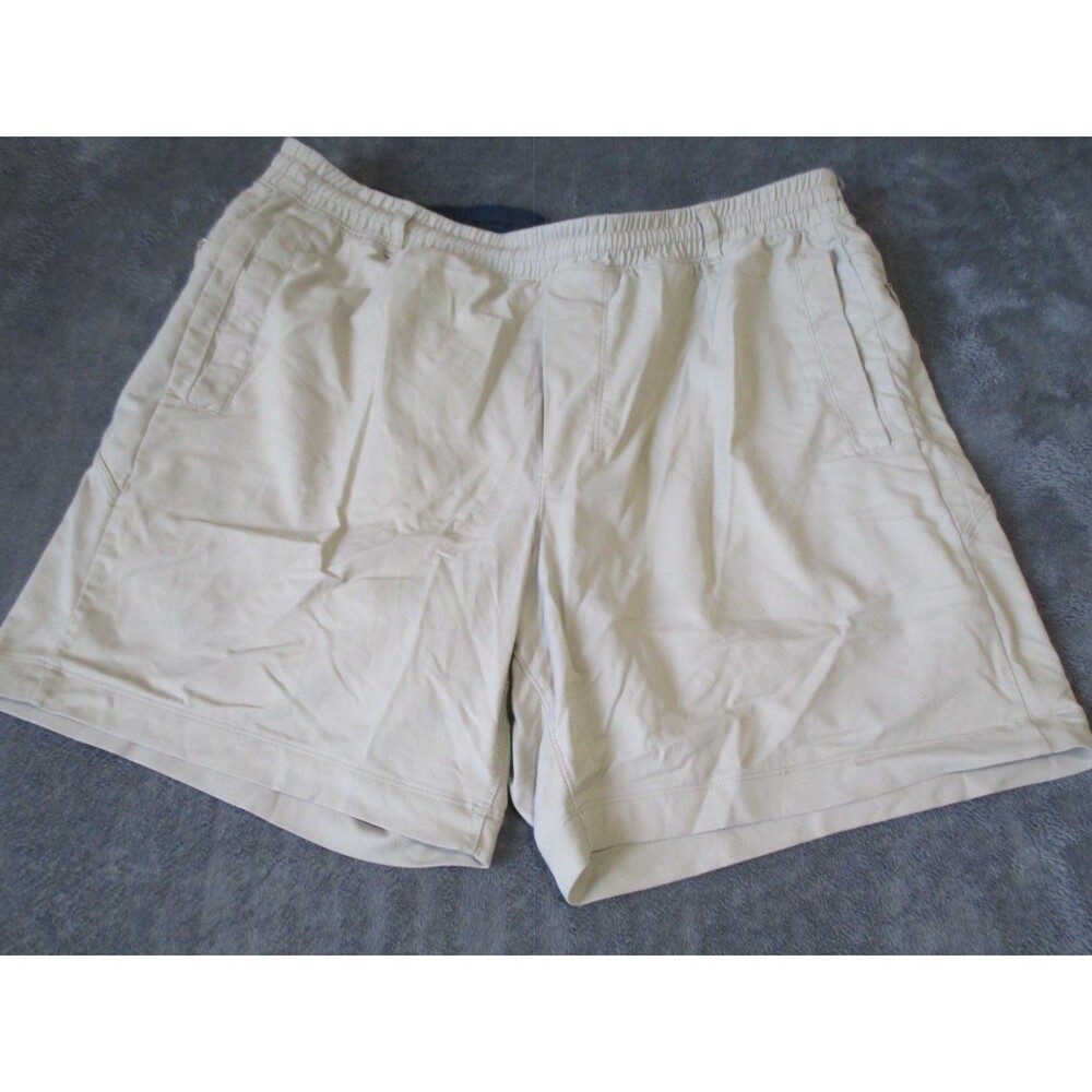 Birddogs Shorts Mens 2XL Long Athletic Lined Tan Performance Broomstick Stretch
